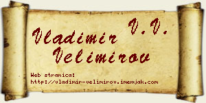 Vladimir Velimirov vizit kartica